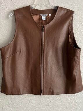 Vintage Stonebridge leather vest